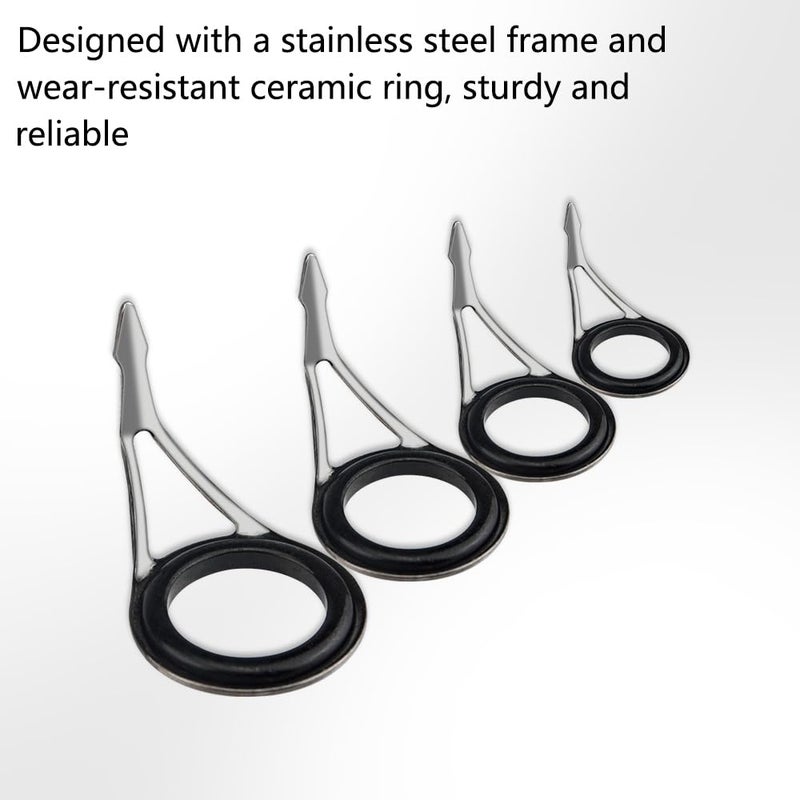 WMYCONGCONG 75 PCS Fishing Rod Guide Tip Spinning Eyes Rings Top Guides Stainless Steel Ceramic Ring Fishing Rod Tip Repair Kit - Image 4
